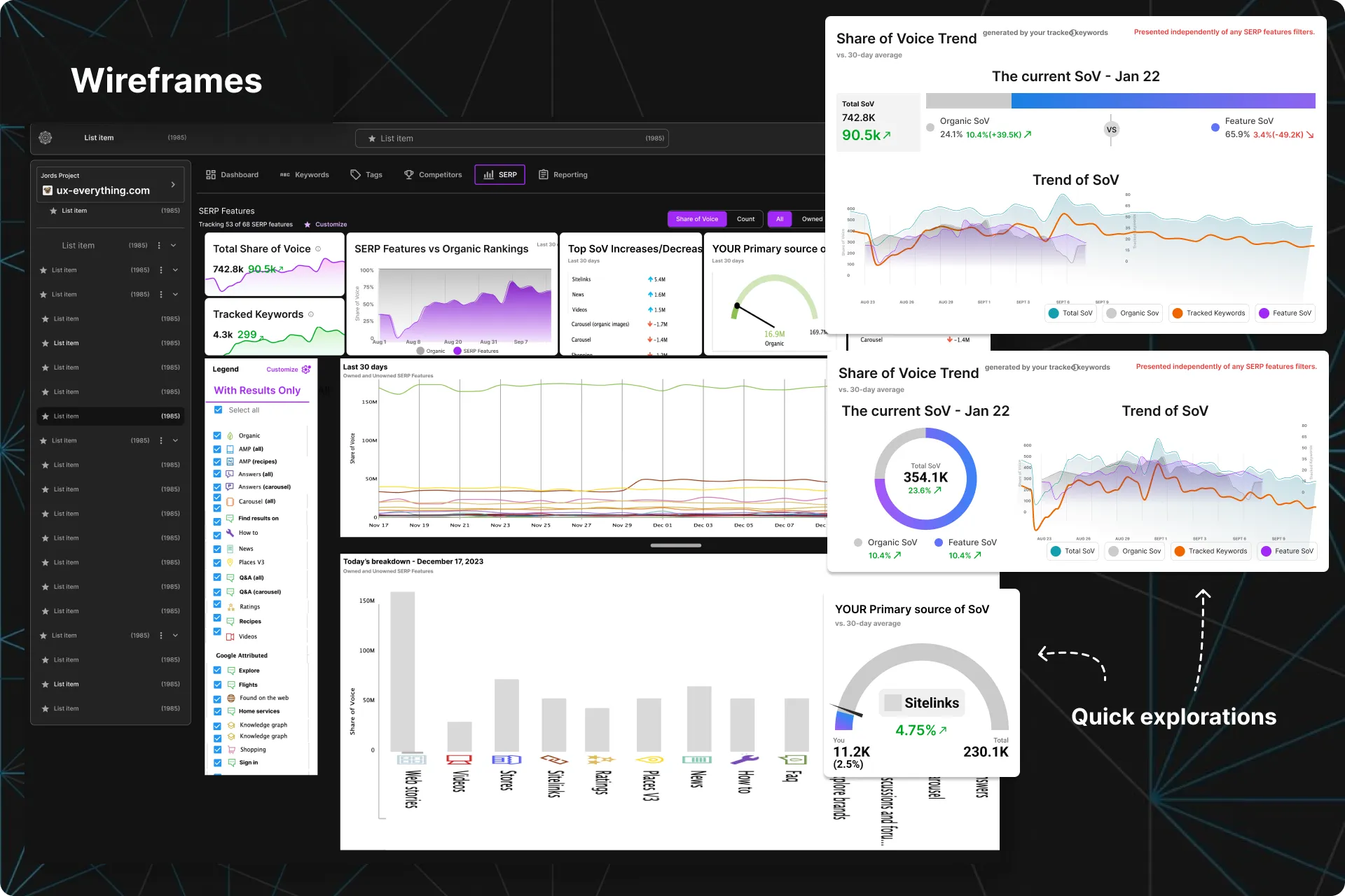 Wireframes and explorations (1 of 1)