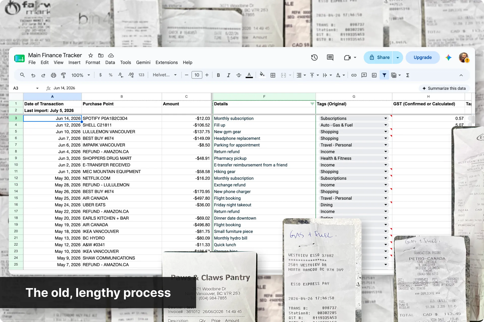 Over 2 years of manual reconciliation (1 of 1)