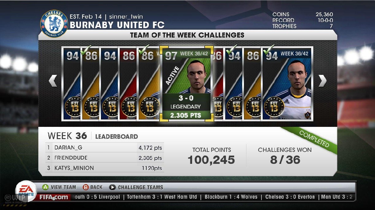 Team of the Week (2 of 2)