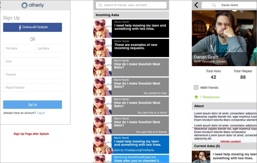 Wireframing the apps (1 of 1)