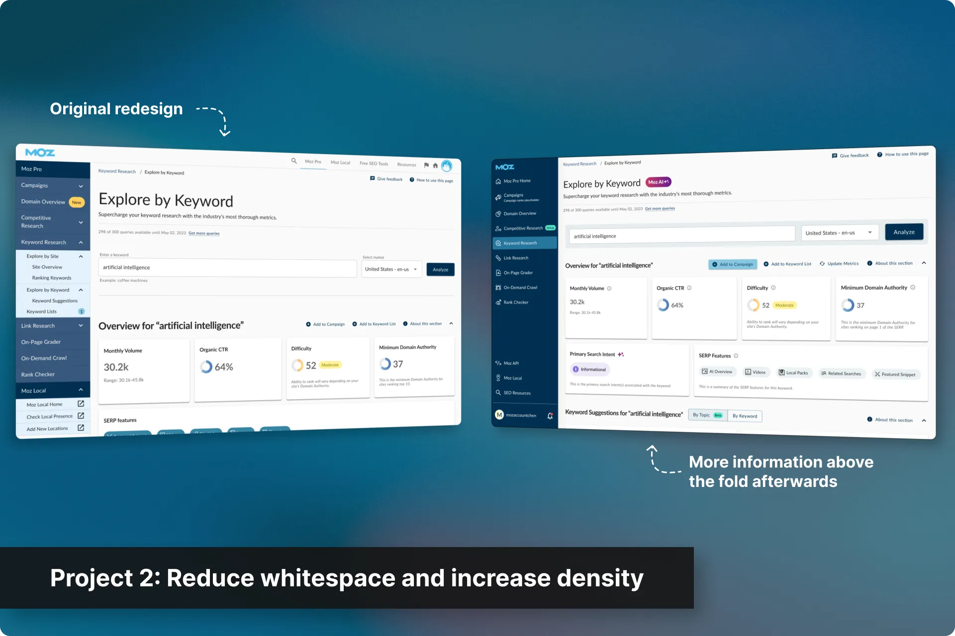 Project 2: Reduce whitespace and increase density (1 of 1)
